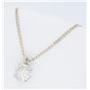 Image 2 : 14KT White Gold 1.11ct Diamond Pendant with Chain