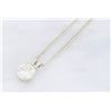 Image 4 : 14KT White Gold 1.11ct Diamond Pendant with Chain
