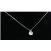 Image 7 : 14KT White Gold 1.11ct Diamond Pendant with Chain