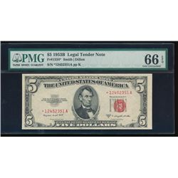 1953B $5 Legal Tender Note PMG 66EPQ