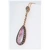 Image 2 : Levian 14KT Rose Gold Amethyst and Diamond Pendant with Chain