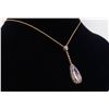 Image 9 : Levian 14KT Rose Gold Amethyst and Diamond Pendant with Chain