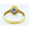 Image 4 : 18KT Yellow Gold Blue Sapphire and Diamond Ring