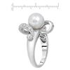 Image 2 : 14KT White Gold 5.35ct Pearl and Diamond Ring