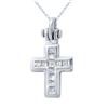 Image 1 : 14KT White Gold 0.50ctw Diamond Pendant with Chain