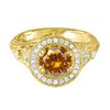 Image 1 : 14KT Yellow Gold 3.05ct Citrine and Diamond Ring