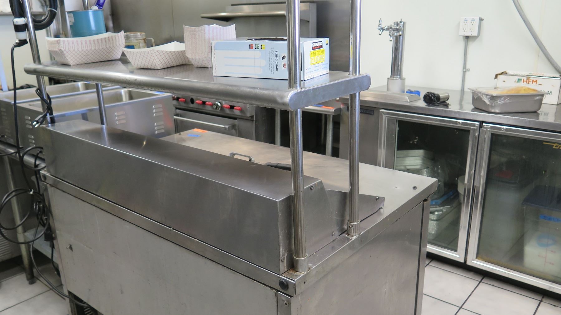 True 2 Door Cooler and Cold Prep Station with Shelf 48