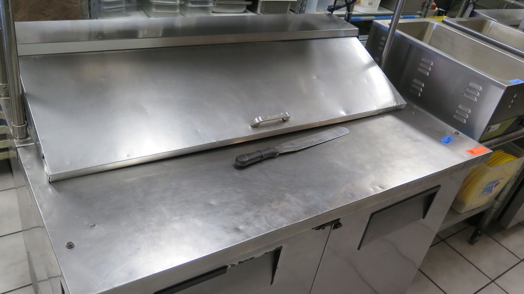 True 2 Door Cooler and Cold Prep Station with Shelf 48