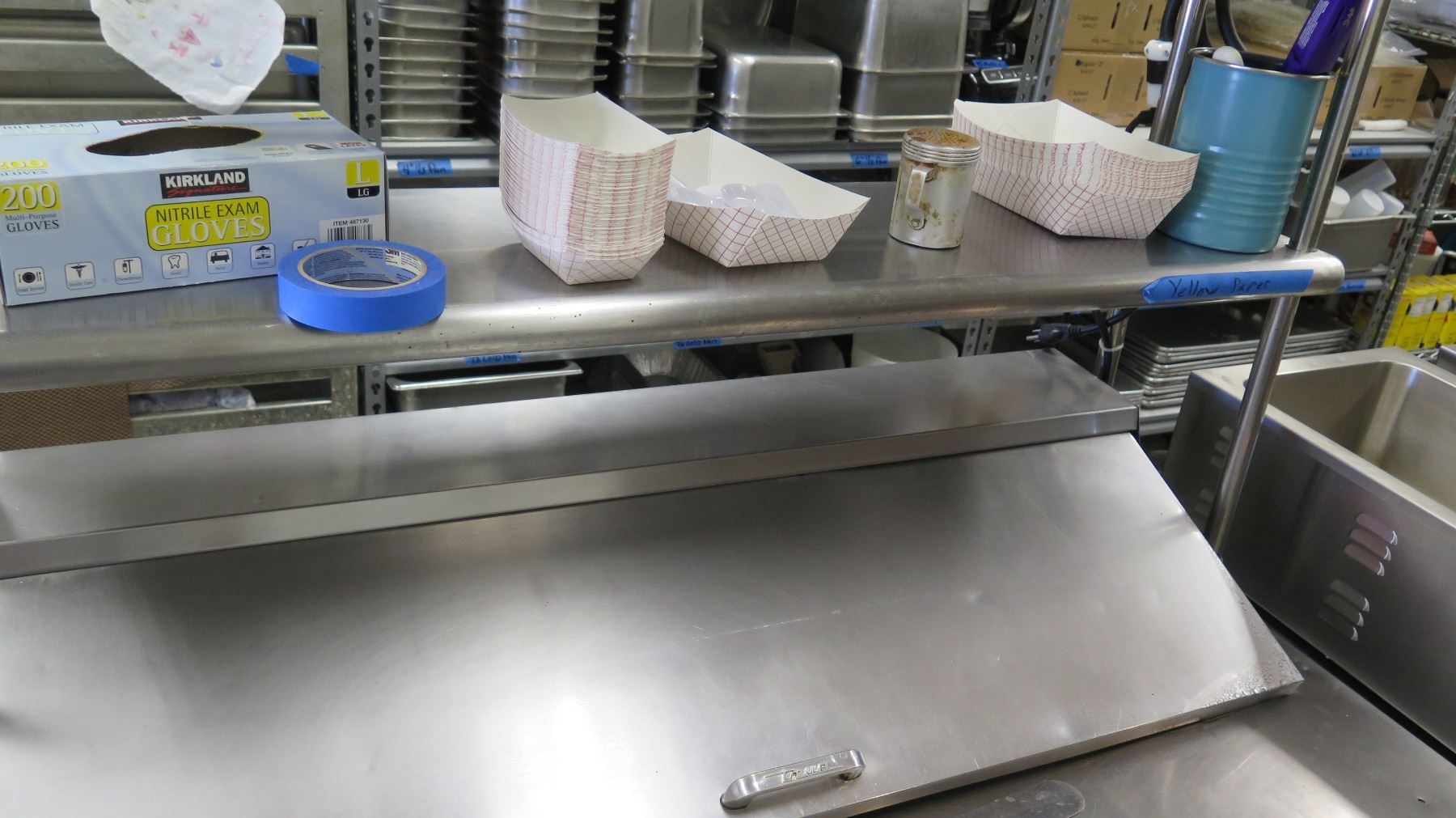 True 2 Door Cooler and Cold Prep Station with Shelf 48