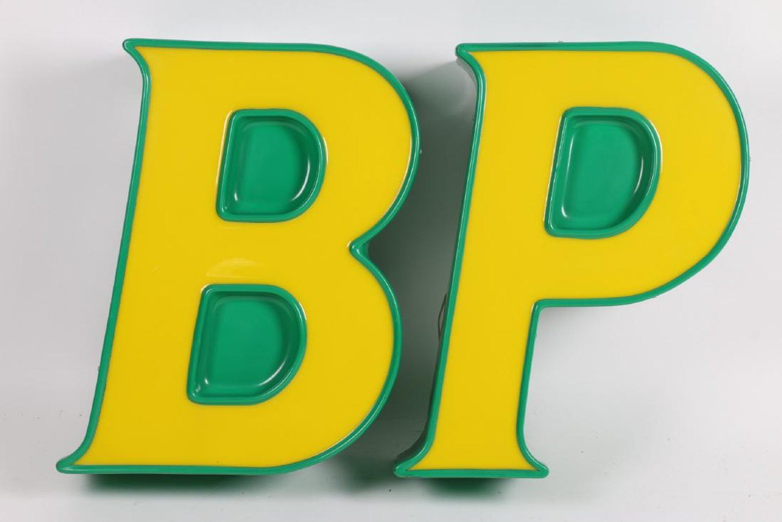 Original British Petroleum (BP) Illuminated 3-D Station Sign