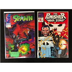 SPAWN #1 & THE PUNISHER WAR ZONE #1 COMIC BOOK LOT