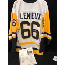 MARIO LEMIEUX SIGNED PENGUINS HOCKEY JERSEY W/ JSA COA