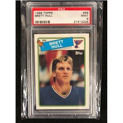 1988 TOPPS #66 BRETT HULL (MINT 9) PSA GRADED