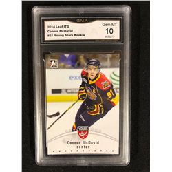 2014 LEAF ITG CONNOR McDAVID #21 YOUNG STARS ROOKIE (GEM MT 10) GMA GRADED