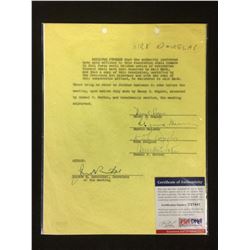 AUTHENTIC KIRK DOUGLAS SIGNED CONTRACT W/ PSA COA