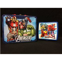 AVENGERS LUNCH BOX & MARVEL HEROES TUPPERWARE LOT