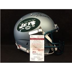 Joe Namath Signed Jets Custom Satin Silver Full-Size Helmet (JSA COA)