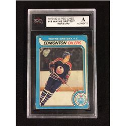 1979-80 O-PEE-CHEE #18 WAYNE GRETZKY ROOKIE CARD ( A AUTHENTIC) KSA GRADED FIRST PRINT