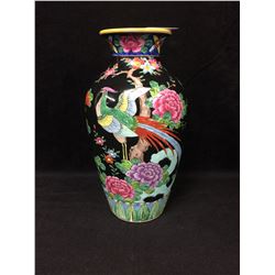 VINTAGE 1970'S FLORAL JAPANESE VASE