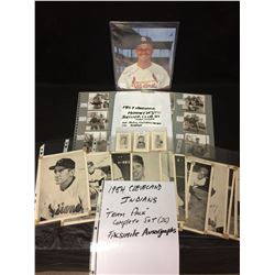 1954 CLEVELAND INDIANS "TEAM PACK" COMPLETE SET (26) FACSIMILE AUTOGRAPHS