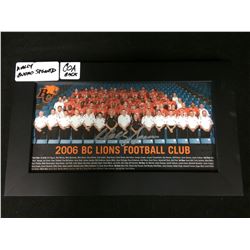 WALLY BUONO SIGNED BC LIONS TEAM PHOTO PRINT (FRAMED)