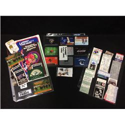 SPORTS FAN SOUVENIR LOT (HORSE RACING PROGRAMS, USED TICKET STUBS & MORE)