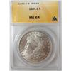 Image 2 : 1885-O Morgan Silver Dollar  ANACS MS64