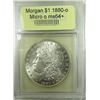Image 2 : 1880-O  micro o Morgan Silver Dollar  USCG MS