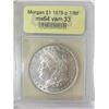 Image 2 : 1878-P  Morgan Silver Dollar  USCG MS VAM 33