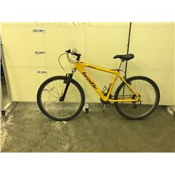 YELLOW BRODIE FORCE FRONT SUSPENSION 24 SPEED MOUNTAIN BIKE