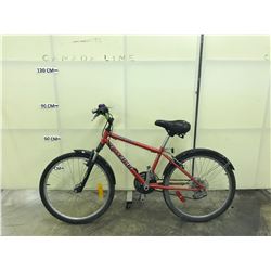 RED RALEIGH FORE STORMFRONT SUSPENSION 18 SPEED MOUNTAIN BIKE