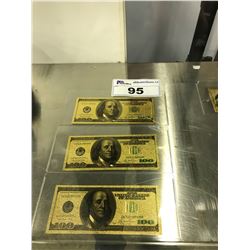 3 - U.S. $100 NOVELTY COLLECTOR BILLS