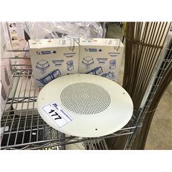 2 CEILING MOUNT FIRE ALARM SPEAKERS & PA SPEAKER