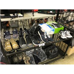 SHELF LOT OF ASSORTED SHOES: NIKE, HUGO BOSS & MORE