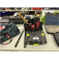 CORDLESS DRILL & ASSORTED HAND TOOLS