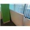 Image 2 : STEELCASE TURNSTONE WHITE WITH GLASS PANEL 2 PERSON OFFICE CUBICLE WITH EXTRA PANEL