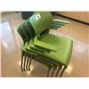 Image 2 : CONTENTS OF LUNCH ROOM INC. WHITE LUNCHROOM TABLE, 9 STEELCASE GREEN STACKING LUNCHROOM