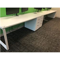 STEELCASE TURNSTONE WHITE 3 PERSON WORKSTATION