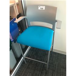 STEELCASE BLUE BAR HEIGHT OFFICE STOOL