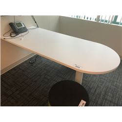 STEELCASE TURNSTONE WHITE BULLET TOP DESK