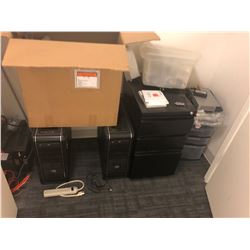 CONTENTS OF 2 HALLWAY CLOSETS INC. MISC. IT EQUIPMENT