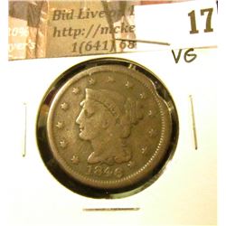 1846 U.S. Large Cent, VG.