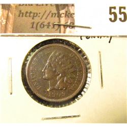 1909 U.S. Indian Head Cent, EF-AU, beautiful toning.