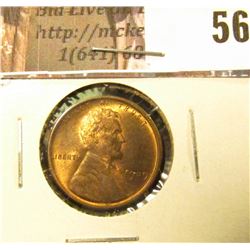 1909 P VDB Lincoln Cent, BU, Red.