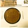 Image 1 : 1867 U.S. Two Cent Piece. F-VF.