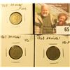 Image 1 : (3) Three Cent Nickels: 1865 Fine, 1867 VG, & 1868 VG-F.