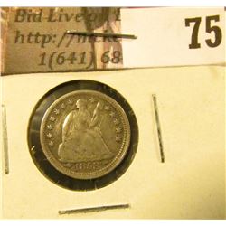 1853 arrows U.S. Seated Liberty Half Dime, VF,