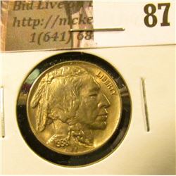 1938 D Buffalo Nickel. Uncirculated with natural toning.