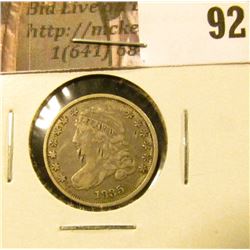 1835 Capped Bust Dime, scratches, VF.