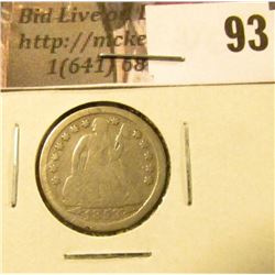 1853 P U.S. Seated Liberty Dime with Arrows, VG.